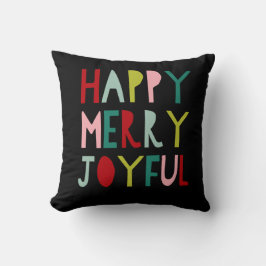 Lycklig Merry Glatt | Bright Modern jul Kudde