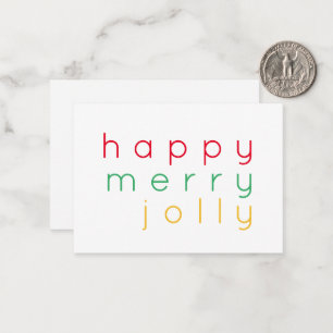 LYCKLIG MERRY JOLLY 3.5x2.5-plattkort Anteckningskort
