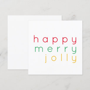 LYCKLIG MERRY JOLLY 5,25 Square Flat Card Julkort