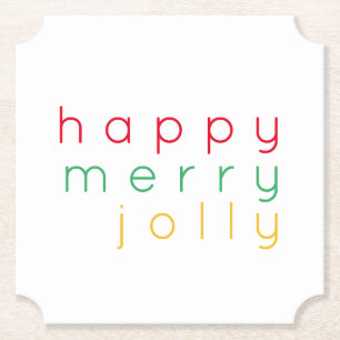 LYCKLIG MERRY JOLLY Biljett Pappra Underlägg Papper