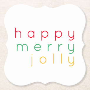 LYCKLIG MERRY JOLLY Bracket Papper Underlägg