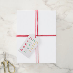 LYCKLIG MERRY JOLLY Gift Märkres Presentetikett