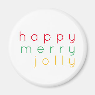 LYCKLIG MERRY JOLLY Round Magnet