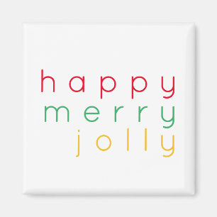 LYCKLIG MERRY JOLLY Square Magnet