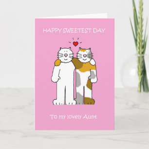 Lycklig mest sweetest dag moster, tecknadCats. Kort