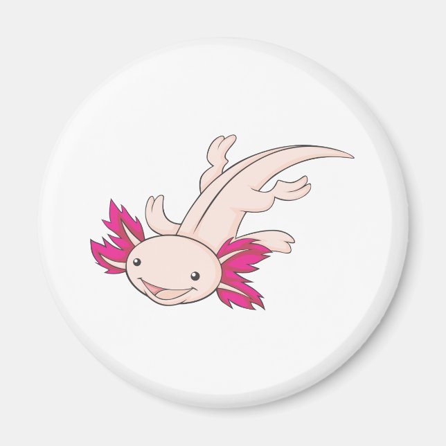 Lycklig Mexican Axolotl Magnet (Framsidan)