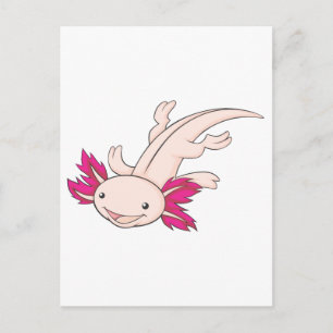 Lycklig Mexican Axolotl Vykort