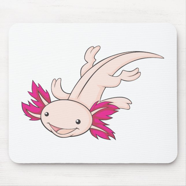 Lycklig mexicansk Axolotl Musmatta (Framsidan)