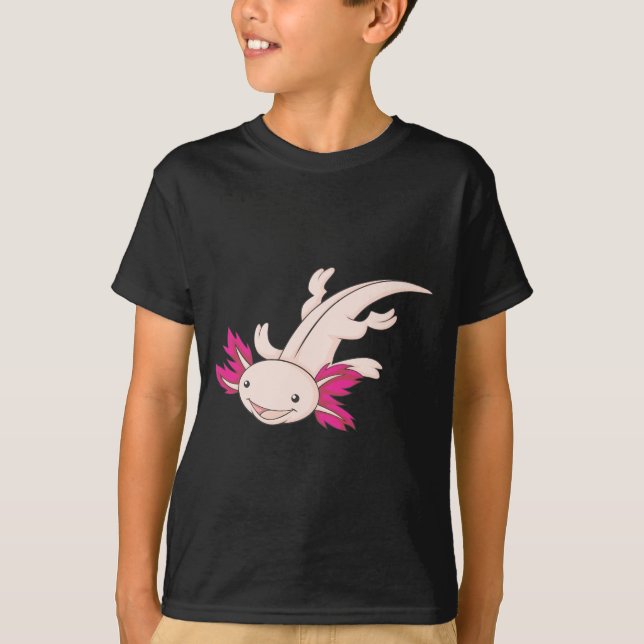 Lycklig mexicansk Axolotl T-shirt (Framsida)