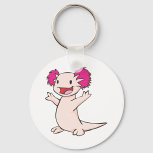 Lycklig mexicansk Axolotltecknad Nyckelring