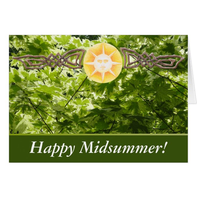 Lycklig Midsommar! Hälsningskort (Framsidan Horizontal)