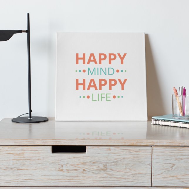 Lycklig Mind Lycklig Life Poster (Happy Mind Happy Life)