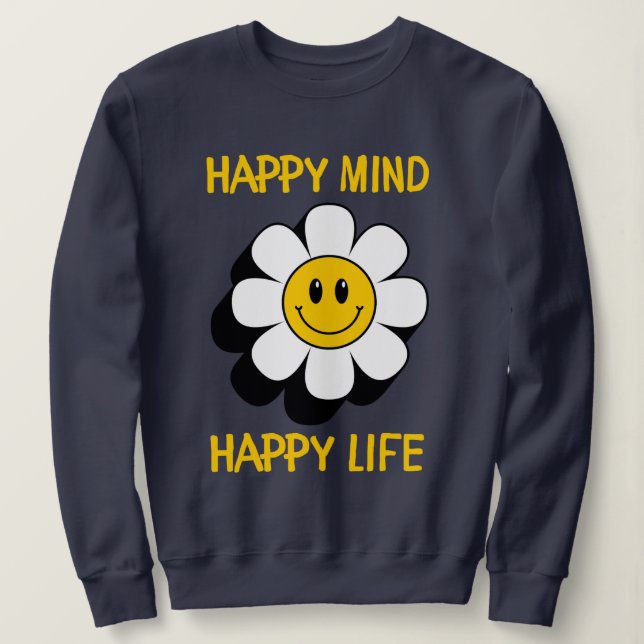 Lycklig Mind Lycklig Life T Shirt (Design framsida)