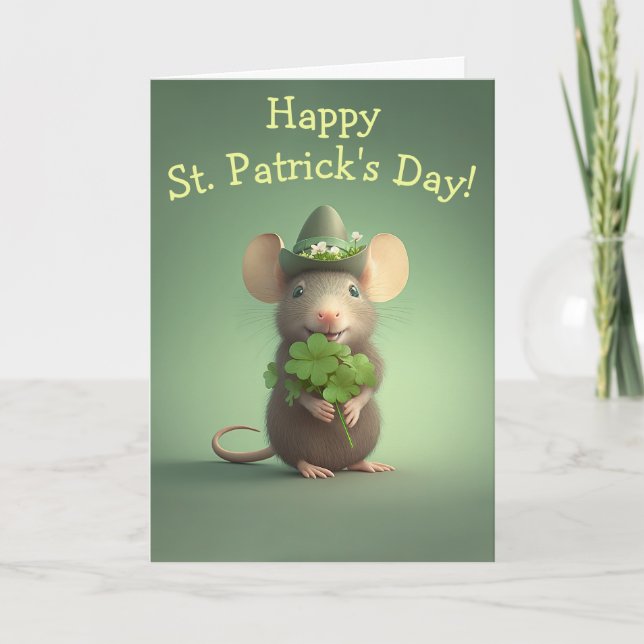Lycklig, minnesdag för den ärade musen St. Patrick Helgkort (Framsida)