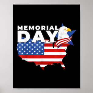 Lycklig minnesdag USA flagga heder 4 juli Poster