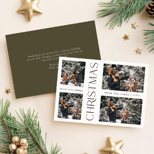 Lycklig Modern Family Photo-julkort Julkort