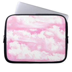 Lycklig moln på Ljusa rosa Laptop Fodral