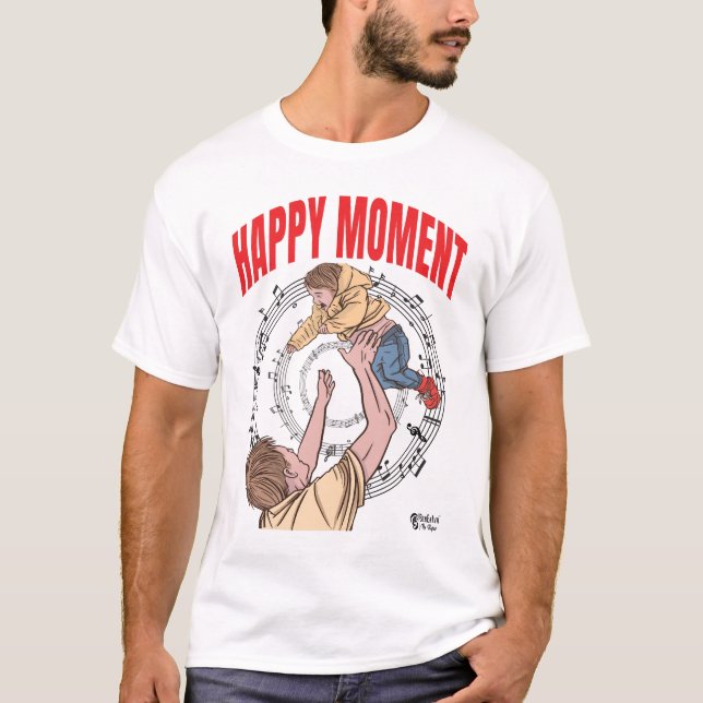 Lycklig Moment White T Shirt (Framsida)
