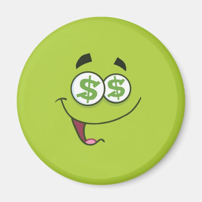 Lycklig Money Emoji Magnet (Framsidan)