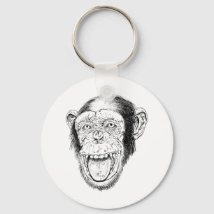 Lycklig Monkey Nyckelring