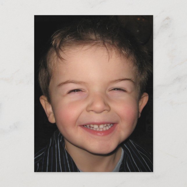 Lycklig Monkey Vykort (Framsida)