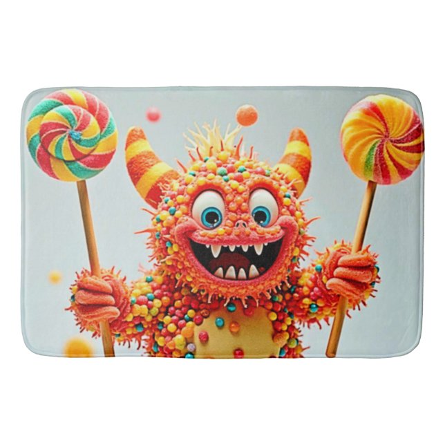 Lycklig Monster Candy Delight Design Badrumsmatta (Framsidan)