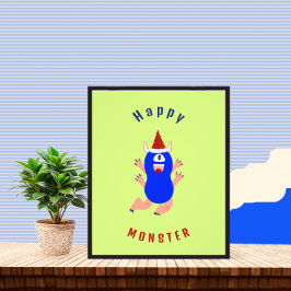 Lycklig Monster Fototryck