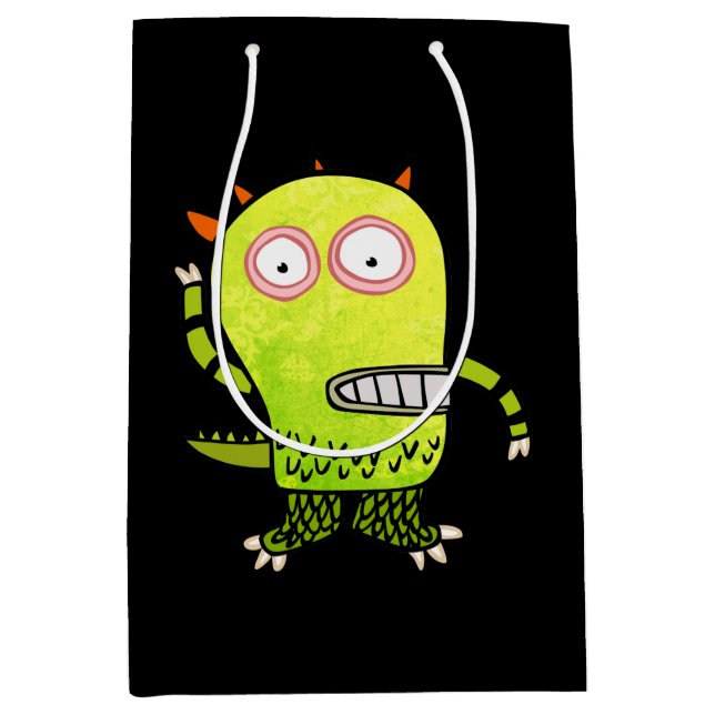 LYCKLIG MONSTER GULT Gift Bag (Framsidan)