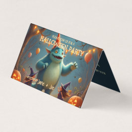 Lycklig Monster Halloween fest för barn Kort