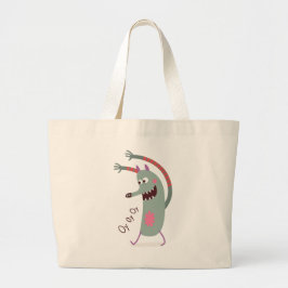 LYCKLIG MONSTER OY OY OY PERSONLIG Tote Bag Jumbo Tygkasse