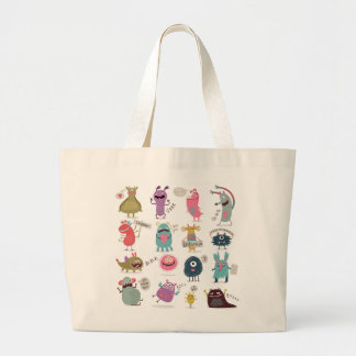 LYCKLIG MONSTER PERSONLIG Tote Bag Jumbo Tygkasse
