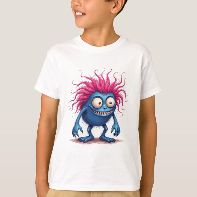 Lycklig Monster T Shirt (Framsida)
