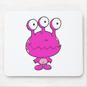 lycklig monstermonstret shock rosa musmatta