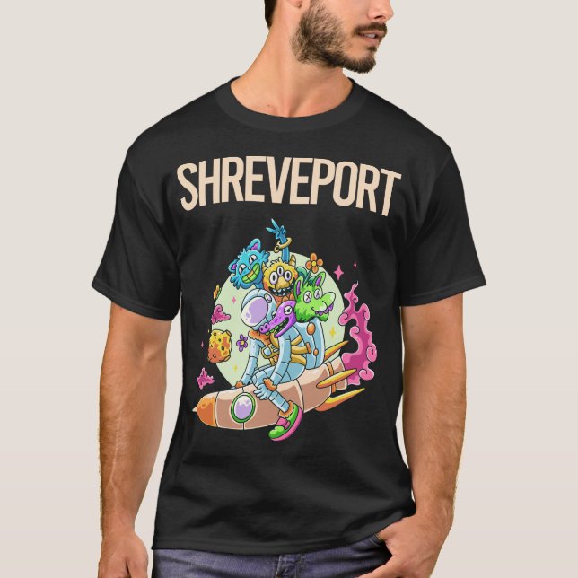 Lycklig Monsters - Shavslöjport T Shirt (Framsida)
