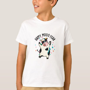 Lycklig Moo Year Funny Cow Pun T Shirt