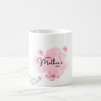 Lycklig Mor Blommigt Elegant Rosa Flower vid  Mugg