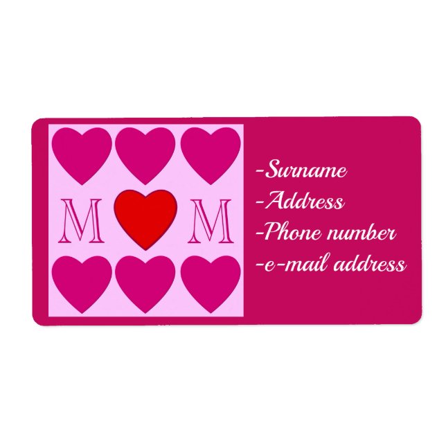 Lycklig Mor dag,Anpassa Fraktsedel (Framsidan)