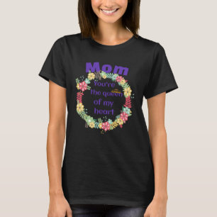 Lycklig Mor Dag Blommigt Utandning för Mamma T Shirt