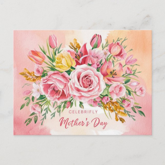 Lycklig Mor dag! Helg Vykort (Framsida)