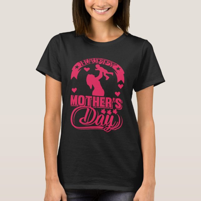 Lycklig Mor dag T Shirt (Framsida)