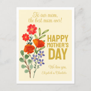 Lycklig Mor dag vildblommor till vår Mamma Helg Vykort
