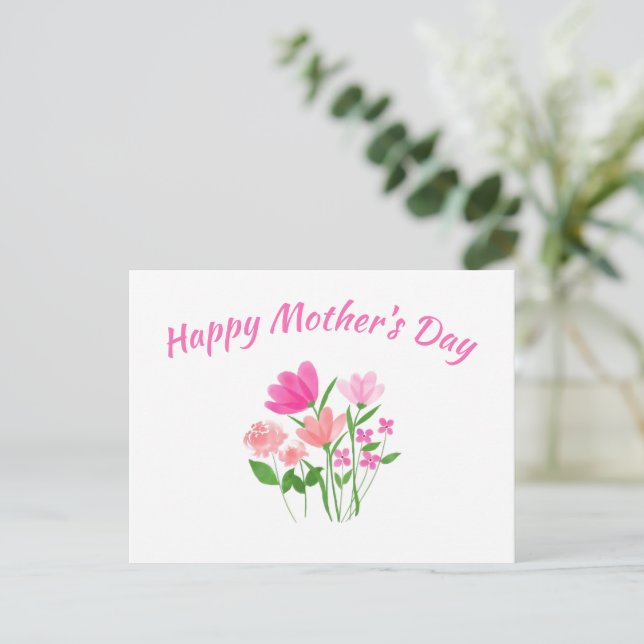 Lycklig Mor-dagen - Blommigt vykort Fullt i Kärlek (Stående Fram)