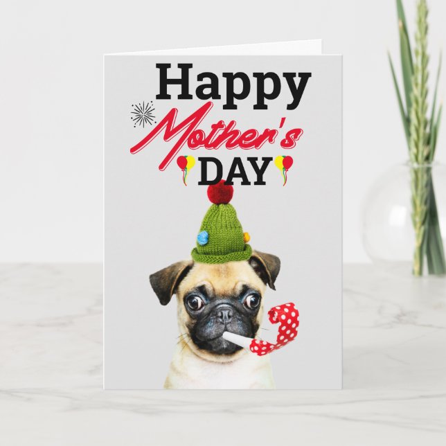 Lycklig-Mor-dagen, fantastisk Mamma från hund Tack Kort (Framsida)