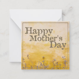 Lycklig Mor-dagen på Vintagen Flower Meadow - Eng Anteckningskort
