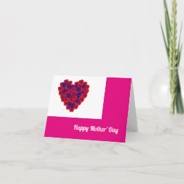 Lycklig Mor Dagens Blommigt hjärta Kort