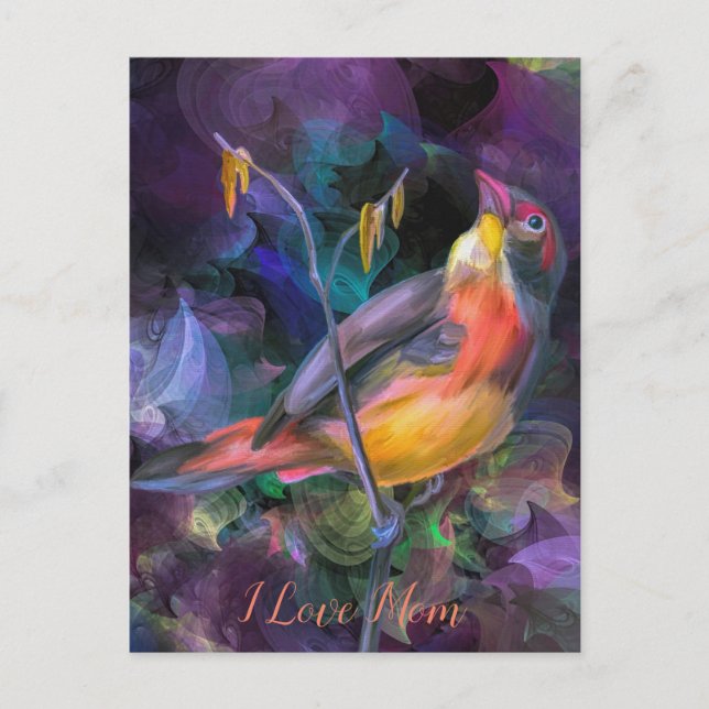 Lycklig mor kärlek vykort (Framsida)