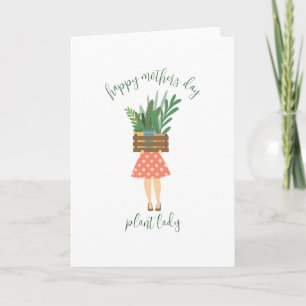 Lycklig Mor Mawy Plant Dam Card Kort