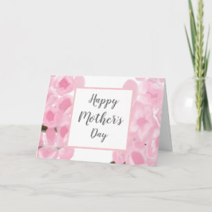 Lycklig Mor Rosa Flowers Kort