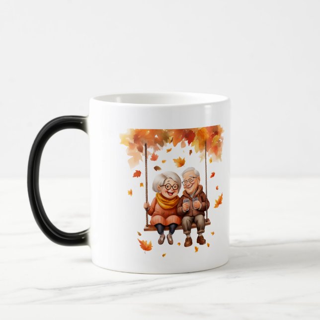 Lycklig morföräldrar.... GrandMa Magisk Mugg (Vänster)