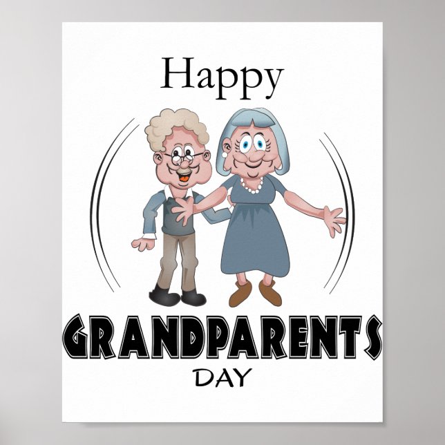 Lycklig morföräldrarnas dag Poster (Framsidan)